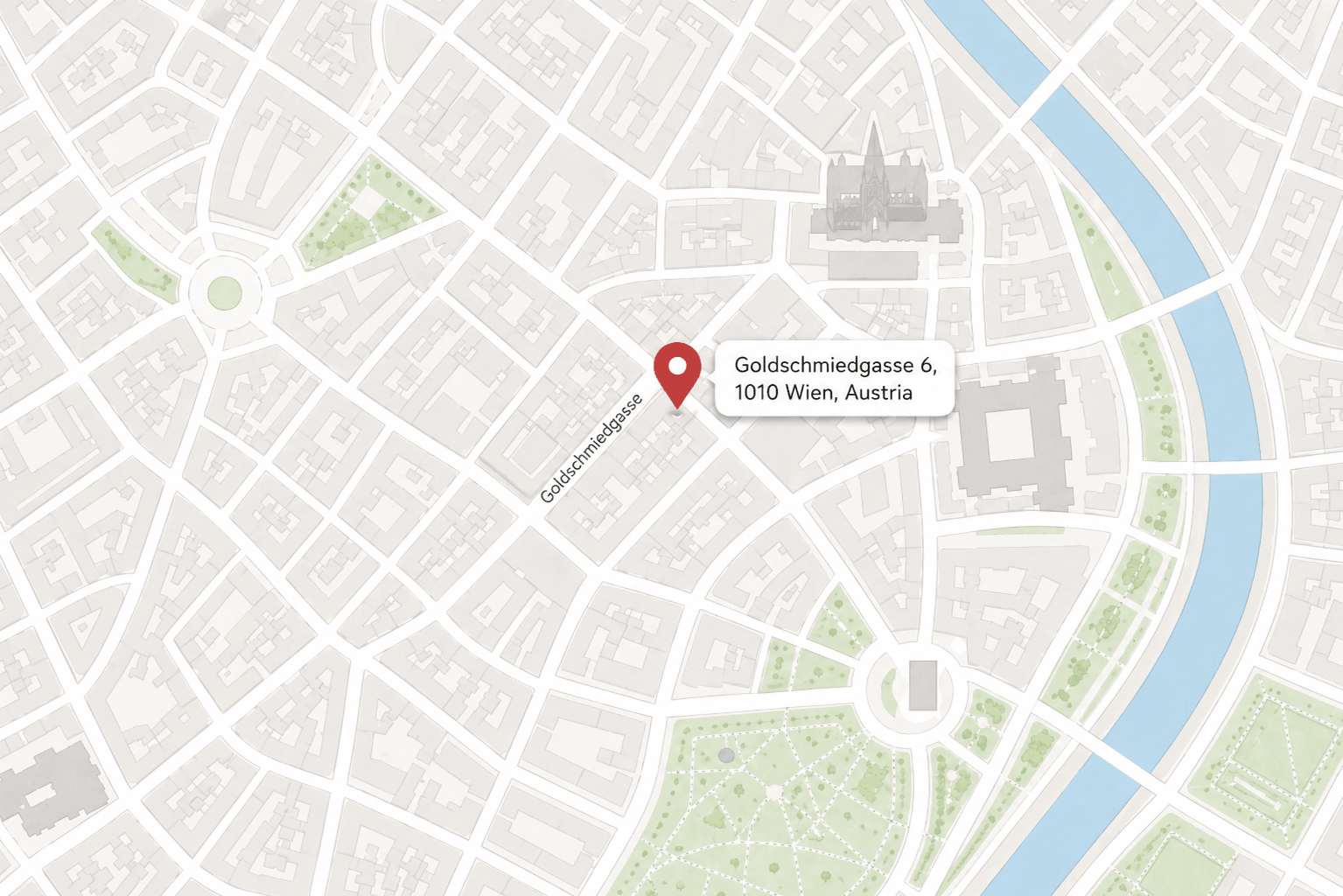 Карта с адресом Goldschmiedgasse 6, 1010 Wien, Austria